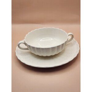 Flat Cream Soup Bowl & Saucer Set Chelsea Wicker